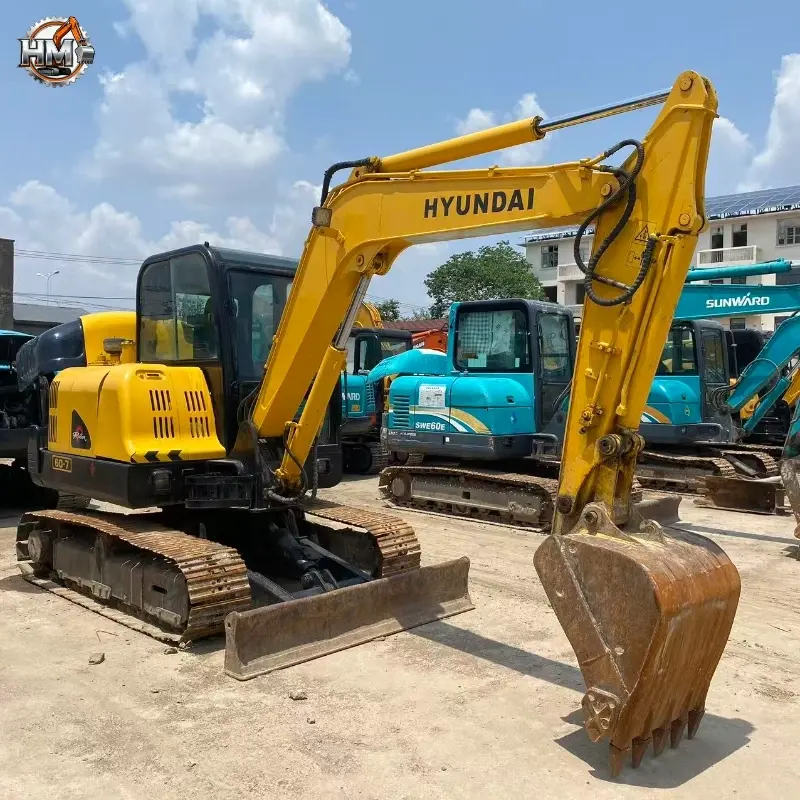 Competitive Price Used HYUNDAI 60-7 Mini Excavator Crawler Digger